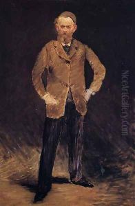 Self Portrait with Skull-Cap by Edouard Manet