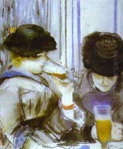 Two Women Drinking Bocks by Edouard Manet