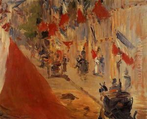Rue Mosnier Decorated with Flags