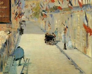Rue Mosnier with Flags 1878