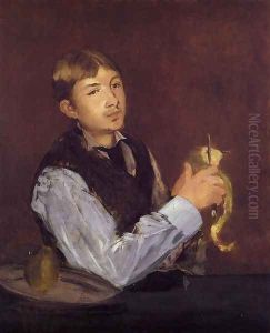 Young Man Peeling a Pear by Edouard Manet