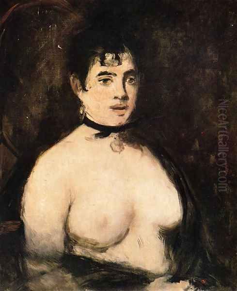 The Brunette with Bare Breasts - view 1