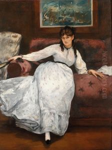 Repose: Portrait of Berthe Morisot by Edouard Manet