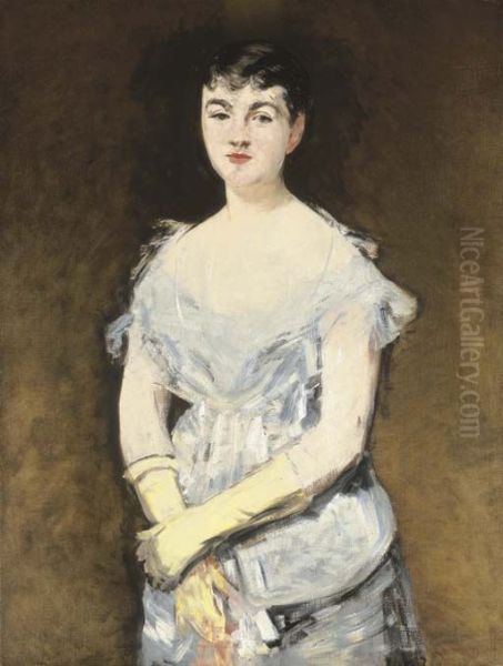 Portrait de Mademoiselle Isabelle Lemonnier (Jeune femme en robe du bal) - view 1