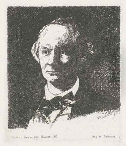 Charles Baudelaire, de face by Edouard Manet