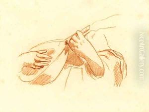 Etude de mains, joueuse de guitare