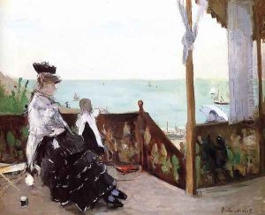 In a Villa at the Seaside 1874 by Berthe Morisot