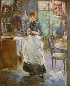 In The Dining Room 1886 by Berthe Morisot