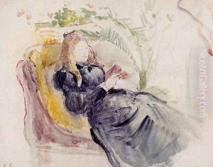 Julie Manet Reading In A Chaise Lounge