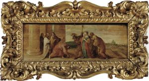Christ And The Woman Taken Into Adultry by Frans II Francken