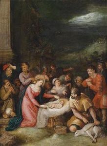 The Birth Of Christ by Frans II Francken