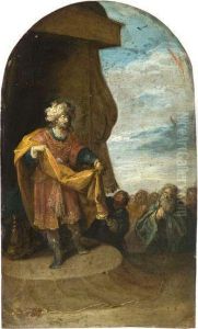 Saul Decouvre Qu'un Pan De Son Manteau A Ete Coupe Par David