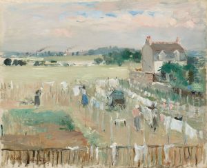Hanging The Laundry Out To Dry by Berthe Morisot