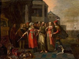 El Encuentro Entre Solon Ycreso by Frans II Francken