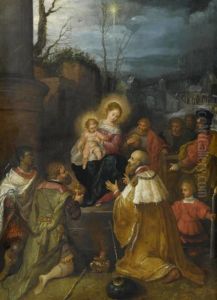 Adoration Of The Three Kings. by Frans II Francken