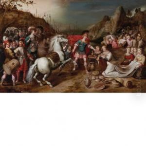 David And Abigail by Frans II Francken