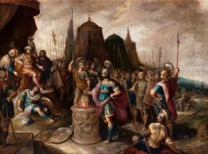 Gaius Mucius Scaevola Before Lars Porsenna by Frans II Francken