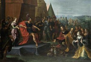 Die Enthaltsamkeit Von Scipio by Frans II Francken