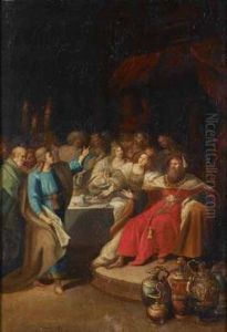Il Banchetto Di Baldassare by Frans II Francken