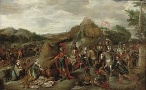 The Offering Of Abigail by Frans II Francken