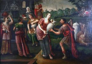 Eliezer Moter Rebecka Vid Brunnen by Frans II Francken