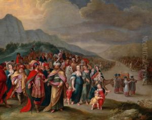 Hieronymus Francken Iii La Fuga Degli Ebrei Con L""""""""arca Dell"""""""" Alleanza by Frans II Francken