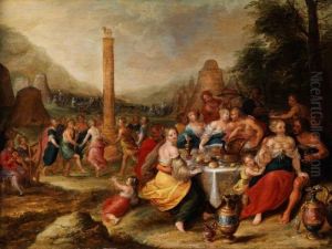 Der Tanz Um Das Goldene Kalb by Frans II Francken