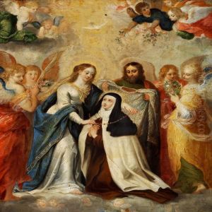 The Revelation Of The Holy Teresa Of Avila by Frans II Francken