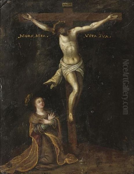 Christ On The Cross With The Penitent Magdalen - view 1