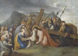 Veronika Reicht Christus Das Schweisstuch by Frans II Francken