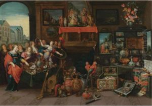 Achilles And The Daughters Of Lycomedes by Frans II Francken