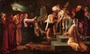 La Resurrezione Di Lazzaro by Frans II Francken