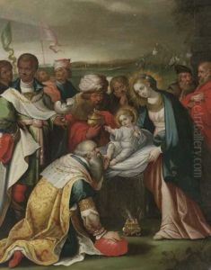 The Adoration Of The Magi by Frans II Francken