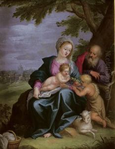 The Holy Family With Saint John The Baptist The Holy Family With Saint John The Baptist