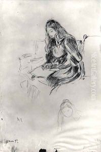 Julie Manet (1878-1966) reading 2nd March 1893