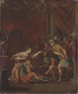 Samson And Delilah by Frans II Francken