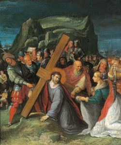 Cristo Cade Sotto Il Peso Della Croce