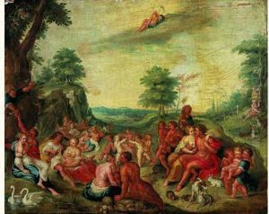 Les Noces De Thethis Et Pelee by Frans II Francken