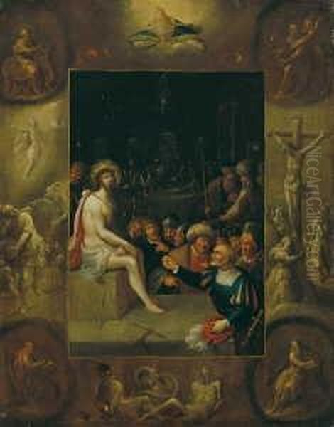 Die Verspottung Christi, Umgeben
 Von Grisaillen Mit Der Kreuzigung Und Der Auferstehung Christi, Mit 
Darstellungen Des Himmels, Der Holle Und Der Vier Evangelisten. - view 1