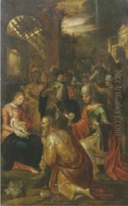 The Adoration Of The Magi by Frans II Francken