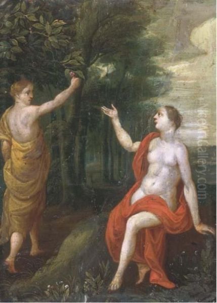 Two Nymphs In A Forest - view 1