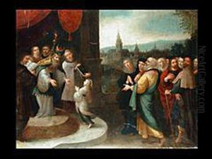 Tempelgang Mariens by Frans II Francken