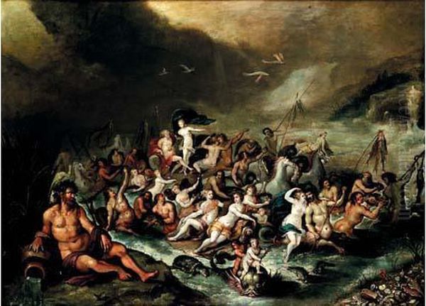 "le Triomphe De Neptune Et D'amphitrite". - view 1