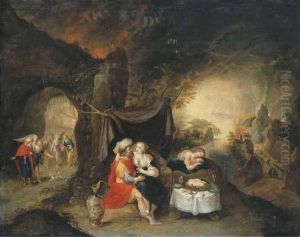 Lot And His Daughters by Frans II Francken