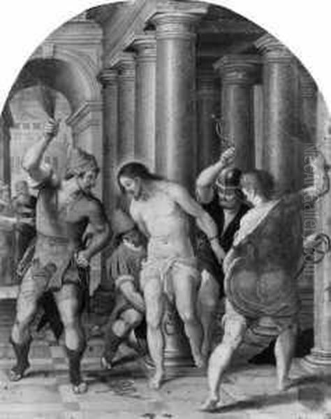 Zwei Szenen Aus Der Passion Christi. 1. Die Geisselung Christi. 2. Christus Am Kreuz. - view 1