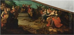 Angels And Women With Musical Instruments by Frans II Francken