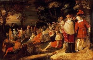 The Speech Of St. John, The Baptising by Frans II Francken
