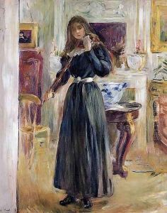 Julie Playing A Violin by Berthe Morisot