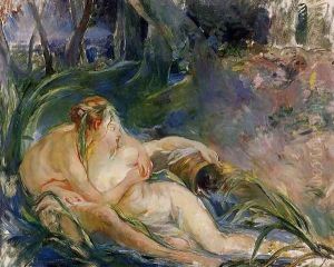 Two Nymphs Embracing by Berthe Morisot