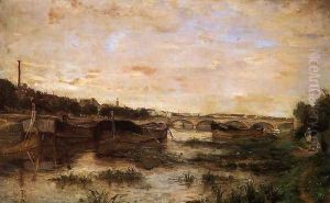 The Seine Below The Pont D Lena by Berthe Morisot